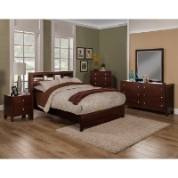 Solana Bedroom Set - Bookcase Headboard, Cappuccino