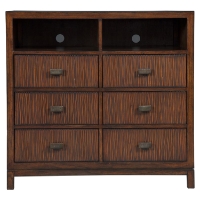 Loft 6 Drawers Media Chest - Dark Walnut