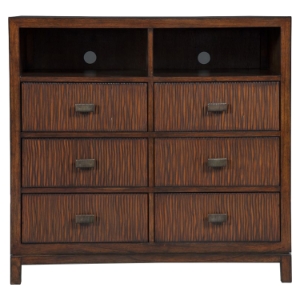 Loft 6 Drawers Media Chest - Dark Walnut 