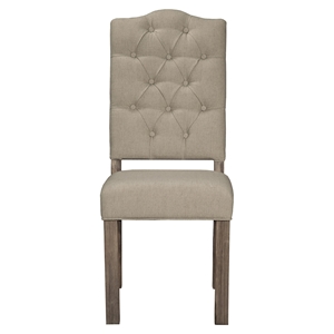 Fiji Tufted Upholstered Side Chair - Weathered Gray 