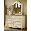 Chateau Antique White Beveled Mirror - AW-3501-040