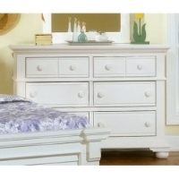 Cottage Traditions Youth White Double Dresser