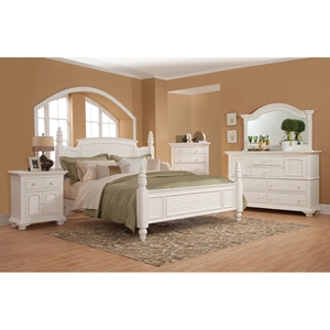 Cottage Traditions Poster Bed Set - Eggshell White 