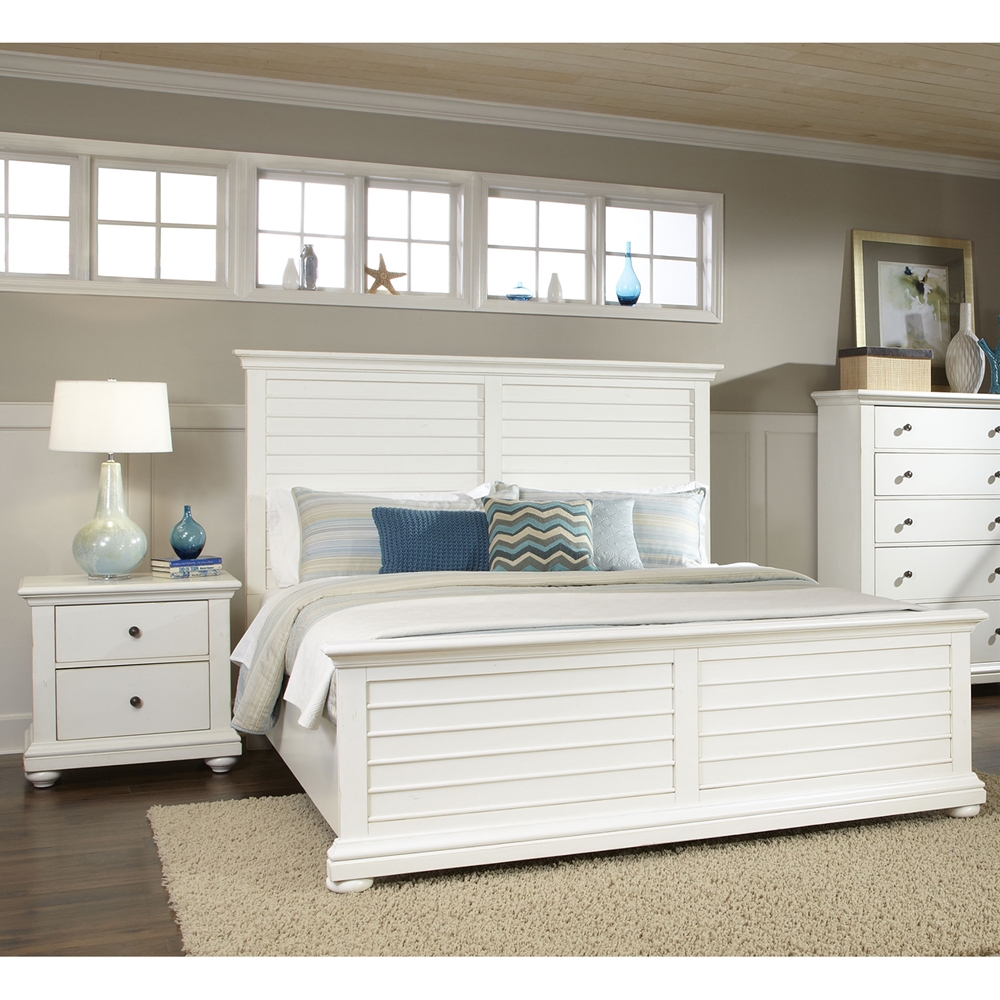Pathways King Panel Bedroom Set in Antique White | DCG Stores