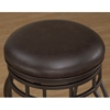 Villa Backless Counter Stool - Taupe Gray, Russet Brown Bonded Leather - AW-B1-102-26L