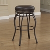Villa Backless Tall Bar Stool - Taupe Gray, Russet Brown Bonded Leather - AW-B1-102-34L