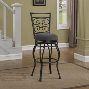 Albany Swivel Bar Stool - Charcoal Gray 