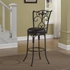 Accadia Swivel Bar Stool - Taupe Gray Frame, Brown Bonded Leather - AW-B1-152-30L