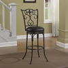Accadia Swivel Counter Stool - Taupe Gray Frame, Brown Bonded Leather - AW-B1-152-26L
