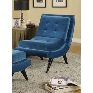5th Avenue Armless Lounge Chair - Cerulean Blue 