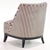 Jester Armless Club Chair - Black and Brown Tuxedo Stripe - AL-LC861CLTX