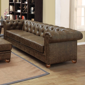 Winston Chesterfield Style Leather Sofa 