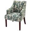 Ikat Fabric Armchair with Ornate Patterns - AL-LC2988CLGR