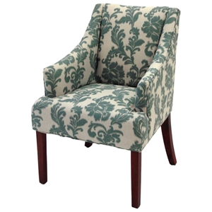Ikat Fabric Armchair with Ornate Patterns 