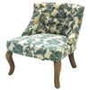 Ikat Fabric Accent Chair with Button Tufts - AL-LC3117CLGR
