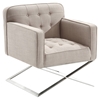 Chilton Modern Chair - Tufted, Gray - AL-LC473CHGR