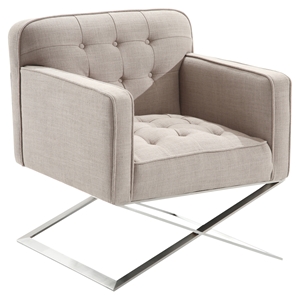 Chilton Modern Chair - Tufted, Gray 