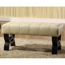 Central Park 36 Tufted Leather Ottoman 
