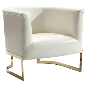 Elite Contemporary Accent Chair - White 