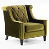 Barrister Velvet Fabric Armchair with Button Tufting - AL-LC8441