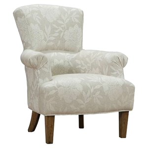 Barstow Accent Chair - Cream Flower Fabric 