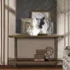 Barstow Pine Top Console Table - Gunmetal Frame - AL-LCBACNGN