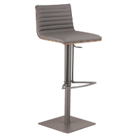 Cafe Adjustable Metal Barstool - Gray