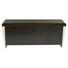 Chow Contemporary Buffet Table - Stainless Steel, Black Marble Top - AL-LCCHBUTO