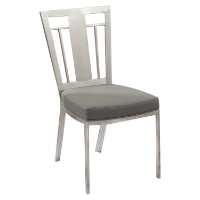 Cleo Contemporary Dining Chair - Gray (Set of 2)