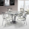 Cleo 5-Piece Contemporary Dining Set - White - AL-LCCLCHWHB201-SET