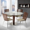Elton Modern Dining Table - Glass Top, Stainless Steel Base - AL-LCELDIB201TO