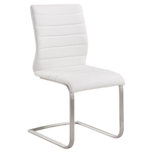 Fusion Contemporary Side Chair - White (Set of 2) 