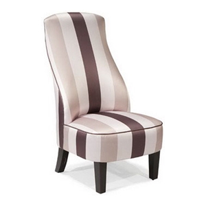 Garbo Striped Satin Fabric Chair 