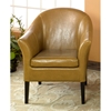 Clementine Camel Leather Club Chair - AL-LCMC001CLCA