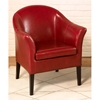 Clementine Red Leather Club Chair - AL-LCMC0011RE