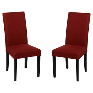 Pimento Color Fabric Side Chair (Set of 2) 