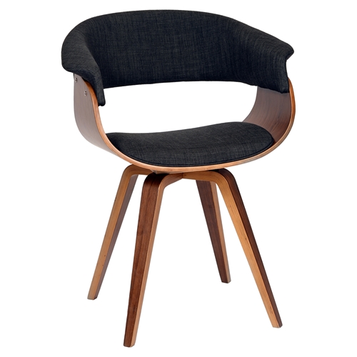 Summer Modern Chair - Charcoal Fabric, Walnut Wood