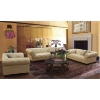 Tuxedo Sofa Set - Beige Bonded Leather - AL-LCTUBE-SET