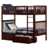 Woodland Twin over Twin Bunk Bed - 2 Flat Panel Bed Drawers - ATL-AB5611