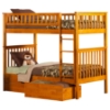 Woodland Twin over Twin Bunk Bed - 2 Flat Panel Bed Drawers - ATL-AB5611