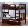 Woodland Twin over Twin Bunk Bed - 2 Flat Panel Bed Drawers - ATL-AB5611
