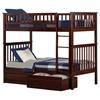 Woodland Twin over Twin Bunk Bed - 2 Raised Panel Bed Drawers - ATL-AB5612