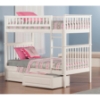 Woodland Twin over Twin Bunk Bed - 2 Raised Panel Bed Drawers - ATL-AB5612