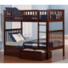 Woodland Twin over Twin Bunk Bed - 2 Raised Panel Bed Drawers - ATL-AB5612