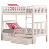Woodland Twin over Twin Bunk Bed - 2 Raised Panel Bed Drawers - ATL-AB5612