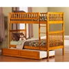 Woodland Twin over Twin Bunk Bed - Raised Panel Trundle Bed - ATL-AB5613