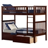 Woodland Twin over Twin Bunk Bed - 2 Urban Bed Drawers - ATL-AB5614