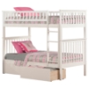 Woodland Twin over Twin Bunk Bed - 2 Urban Bed Drawers - ATL-AB5614