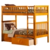 Woodland Twin over Twin Bunk Bed - 2 Urban Bed Drawers - ATL-AB5614