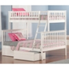 Woodland Twin over Full Bunk Bed - 2 Flat Panel Bed Drawers - ATL-AB5621